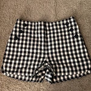 LOFT Gingham High waisted Shorts